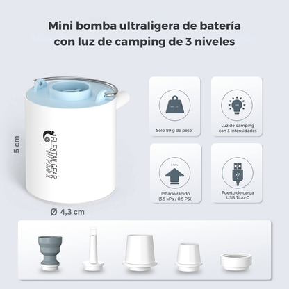 Mini bomba eléctrica a batería para inflables