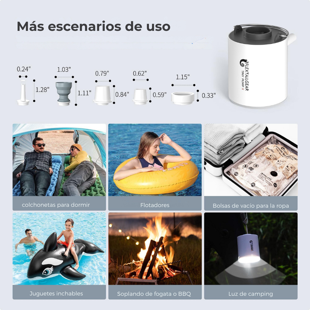 Mini bomba eléctrica a batería para inflables