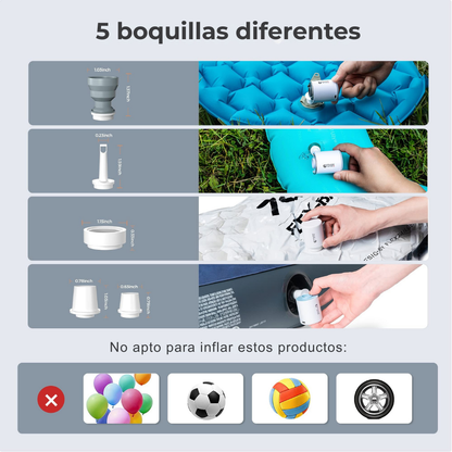 Mini bomba eléctrica a batería para inflables